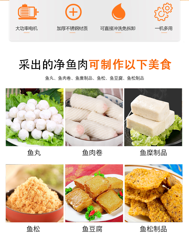 魚(yú)肉采肉機(jī)生產(chǎn)廠家全自動(dòng)去魚(yú)刺魚(yú)皮魚(yú)骨的加工魚(yú)丸機(jī)(圖5)
