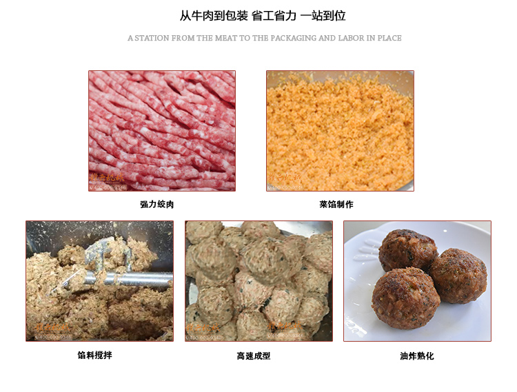 批量加工獅子頭的全套設備，肉圓加工機器廠家(圖5)