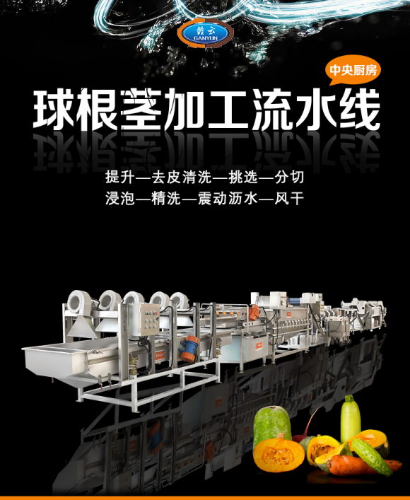 大型凈菜加工葉菜類及球根莖類清洗去皮切割解決方案(圖4) 大型凈菜加工葉菜類及球根莖類清洗去皮切割解決方案(圖4)