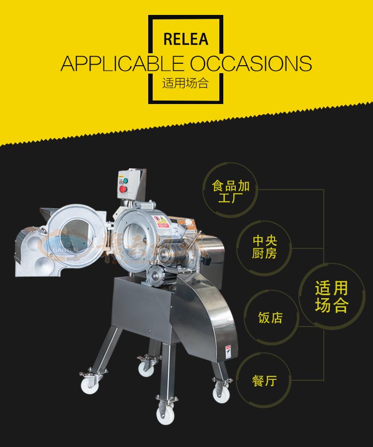 高速果蔬切丁機(jī)，全不銹鋼機(jī)身，操作簡(jiǎn)單易清洗(圖2)