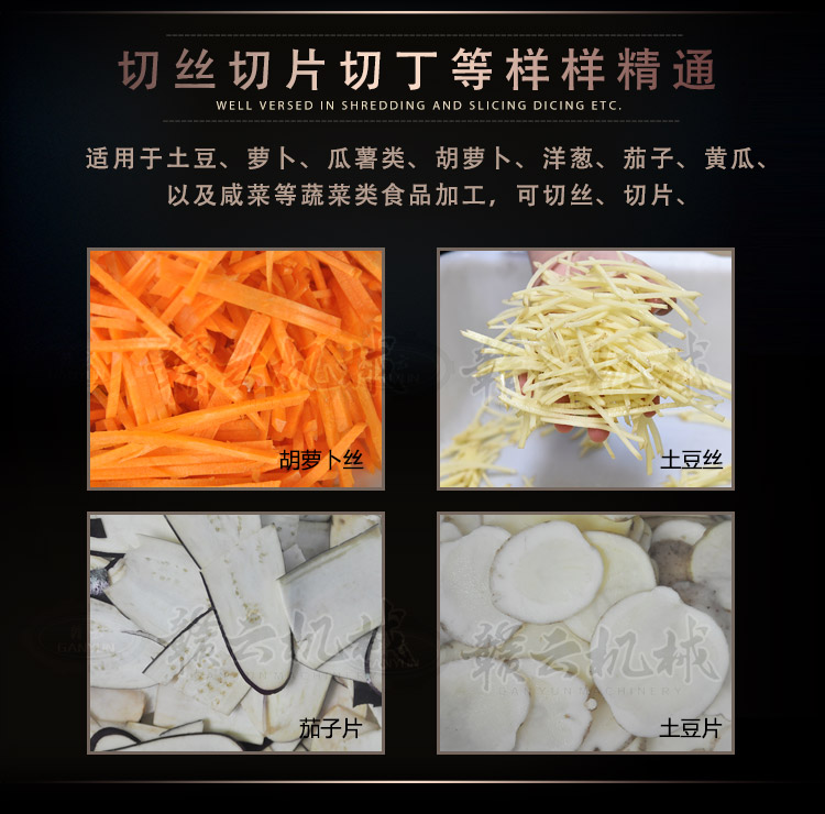 多切能切片切絲切丁機(jī)適合大型配送中心用中央廚房用(圖3)