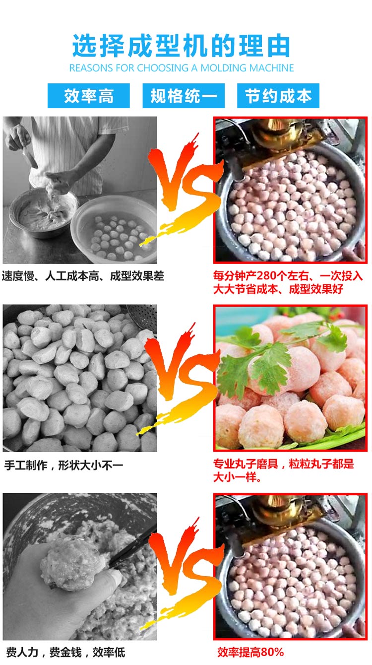 小型變頻調(diào)速魚丸機(jī)自動肉丸成型機(jī)(圖3)